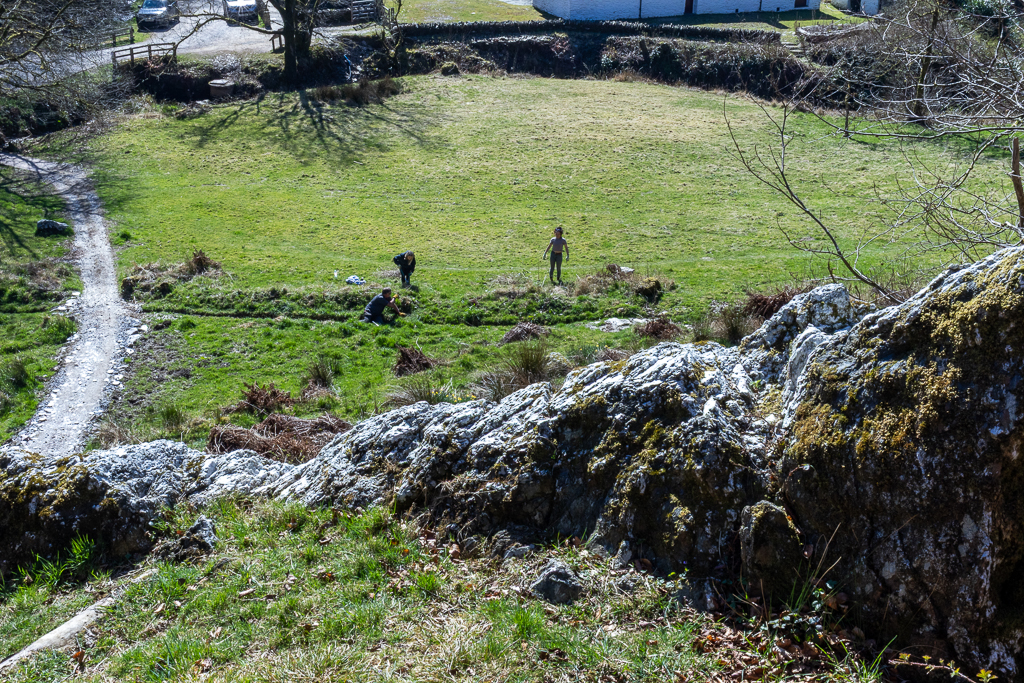 A view of the social green area at Ashcombe Gardens from White Rock, one of the points of the beautiful wild garden project run by Exmoor National Park and local volunteers.